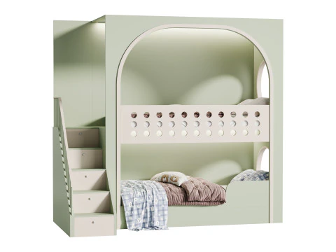 Childrens bunk bed 39 3D Model