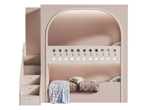 Childrens bunk bed 39 3D Model