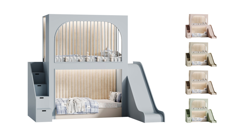 Childrens bunk bed 43 Model 3D .c4d .max .obj .3ds .fbx .stl .blend