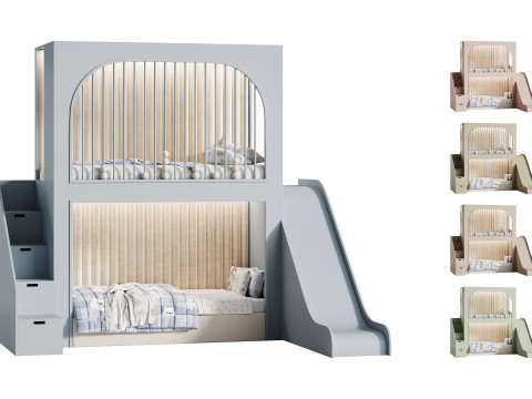 Childrens bunk bed 43 Model 3D