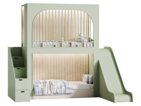 Childrens bunk bed 43 Model 3D