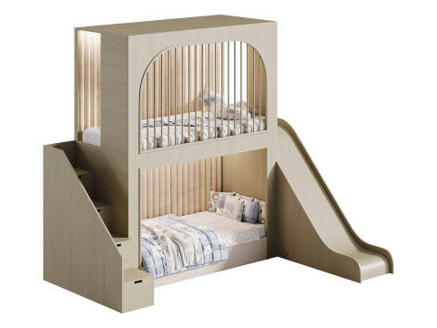 Childrens bunk bed 43 Model 3D