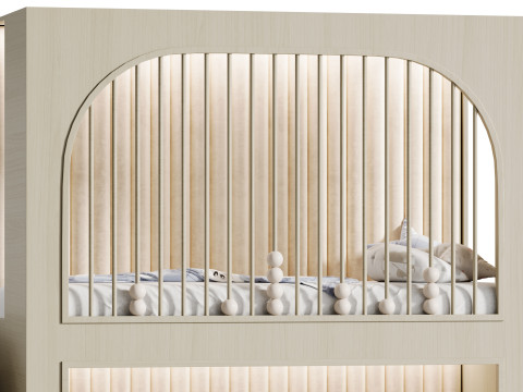 Childrens bunk bed 43 Model 3D