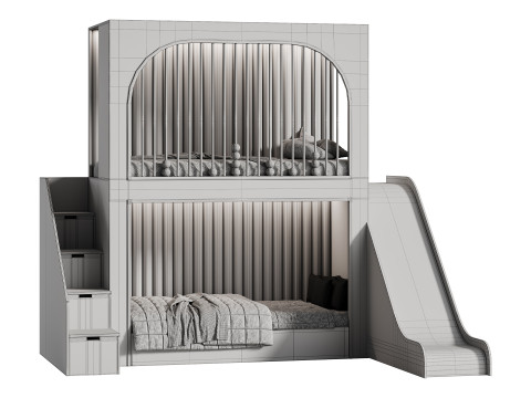 Childrens bunk bed 43 Model 3D