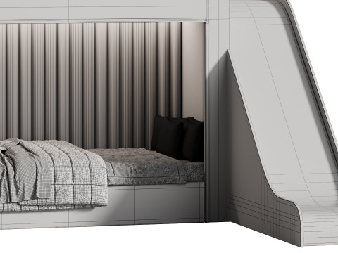 Childrens bunk bed 43 Model 3D