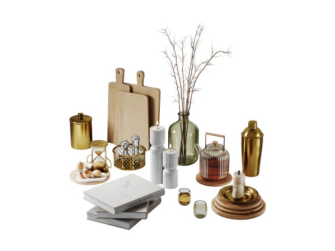 Ensemble d&eacute;coratif 03 Modèle 3D