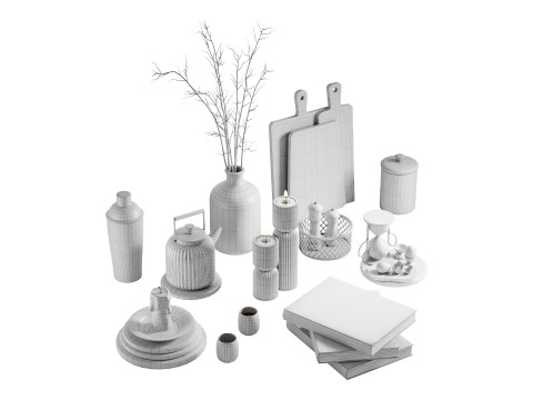 Decorative Set 03 Model 3D