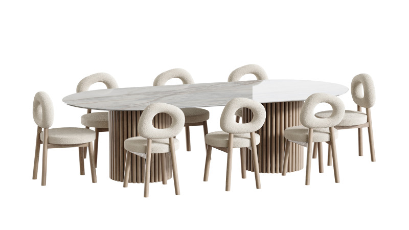 Dining table BREMEN Model 3D .c4d .max .obj .3ds .fbx .stl .blend
