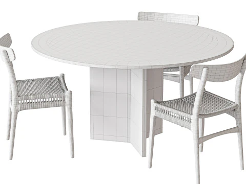 식탁 그리피스 3D 모델