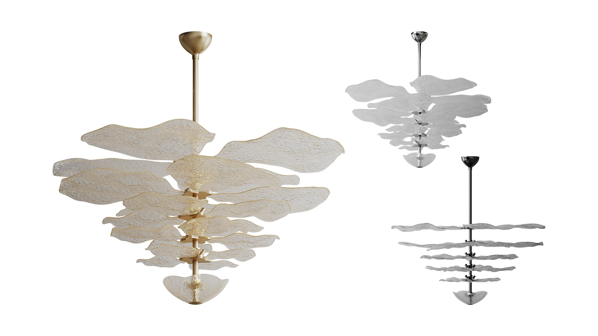 Lustre Lilypad Ambre light 3D Model .c4d .max .obj .3ds .fbx .stl .blend 