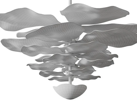 Lustre Lilypad Ambre light 3D Model