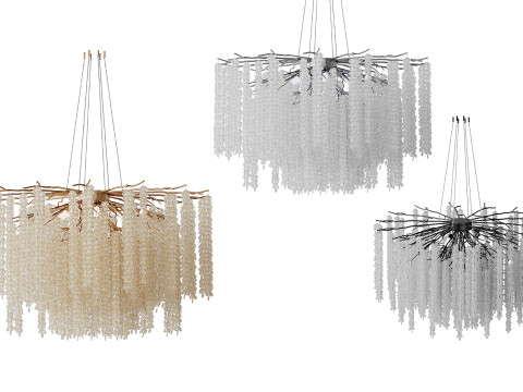 Luxury Crystal LED Chandeliers light 3D Model