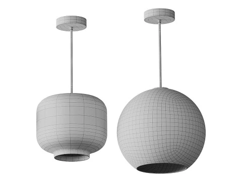 Moderne glazen hanglampen light 3D Model