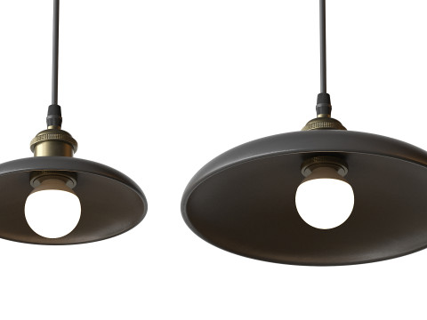 Nordic Wood Chandelier Single Head Bedside Pendant Lamp 3D Model