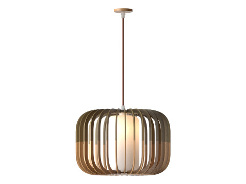Nordic Wooden Pendant Lamp 3D Model