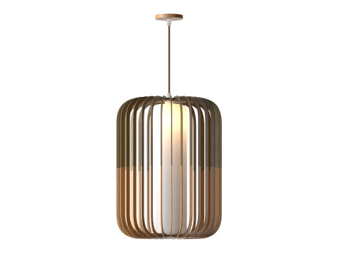 Nordic Wooden Pendant Lamp 3D Model