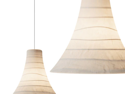 Ilumina&ccedil;&atilde;o pendente estilo japon&ecirc;s Modelo 3D