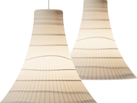 Ilumina&ccedil;&atilde;o pendente estilo japon&ecirc;s Modelo 3D