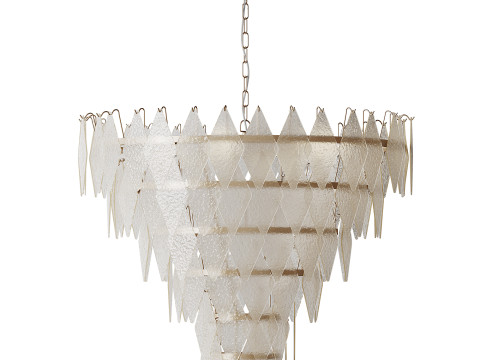 Rhombus Chandelier Antique Brass L light 3D Modell