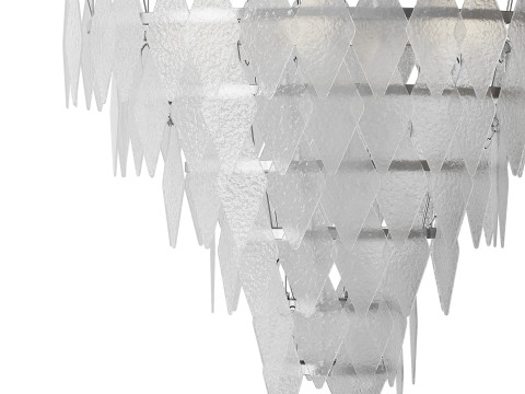 Rhombus Chandelier Antique Brass L light 3D Model