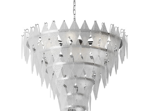 Rhombus Chandelier Antique Brass L light 3D Model