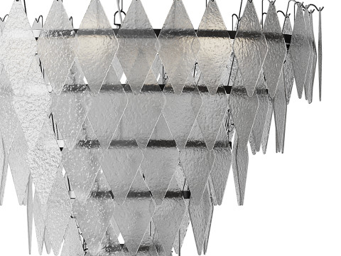 Rhombus Chandelier Antique Brass L light 3D Model