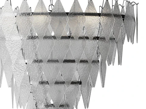 Rhombus Chandelier Antique Brass L light 3D Model