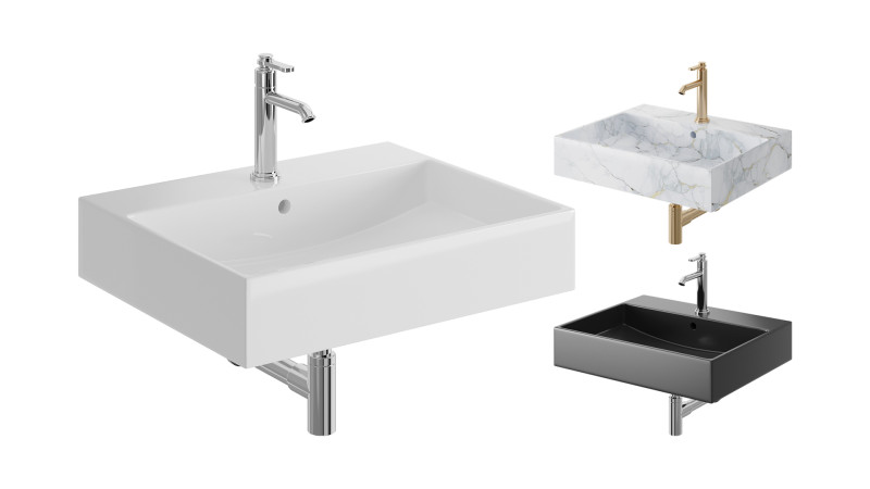 乐家 Inspira 洗脸盆 3D 模型 .c4d .max .obj .3ds .fbx .stl .blend