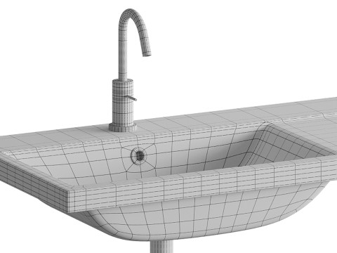 Roca The Gap Washbasin 3D Model