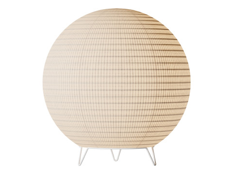 Round LED Japanese Style Lantern Rice Paper Desk Lamp 3Dモデル