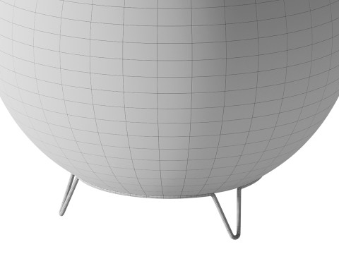Round LED Japanese Style Lantern Rice Paper Desk Lamp 3Dモデル