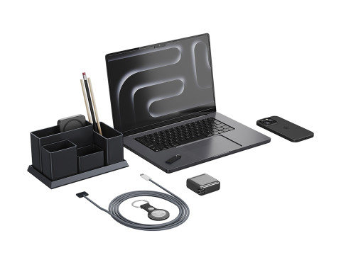 Set of Apple equipment 01 3D Model
