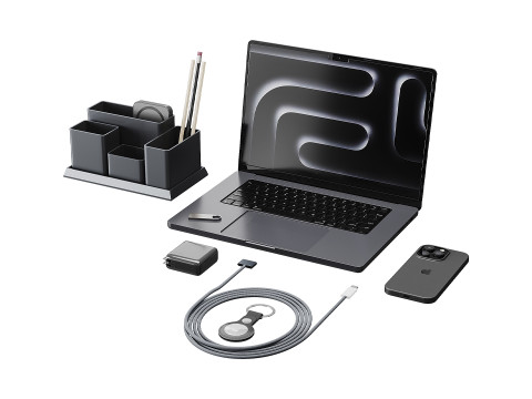 Set of Apple equipment 01 3D 모델