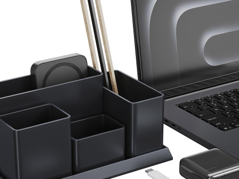 Set of Apple equipment 01 3D 모델