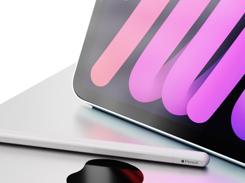 Set of Apple equipment 03 3D 모델