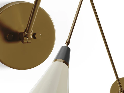 Style Circle Wall Lamp 3D Model