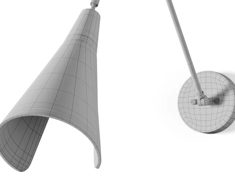 Style Circle Wall Lamp 3D Model