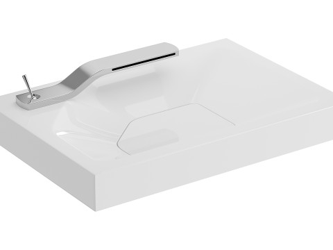 The Ribbon Bathroom Basin Model 3D