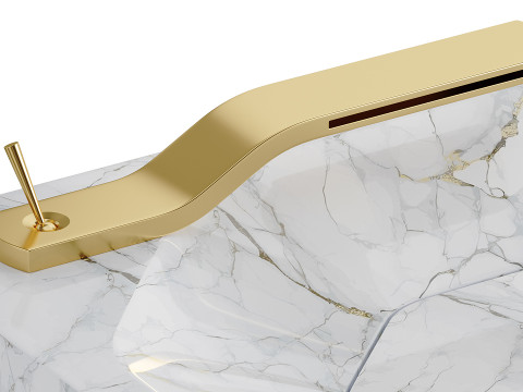 The Ribbon Bathroom Basin Model 3D