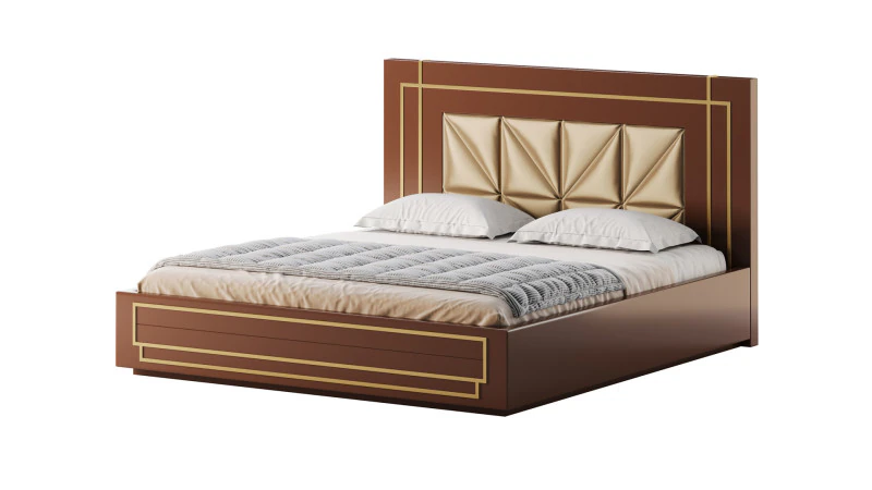 Ł&oacute;żko z drewna diamentowego Model 3D .c4d .max .obj .3ds .fbx .stl .blend 