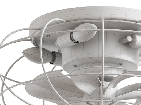 Vintage Iron Remote Control Ceiling Fan light 3Dモデル