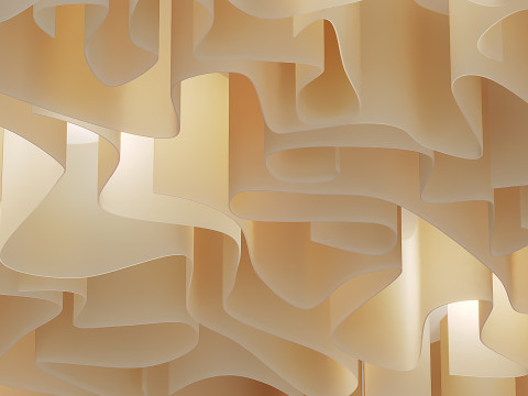 Wave ceiling Modello 3D