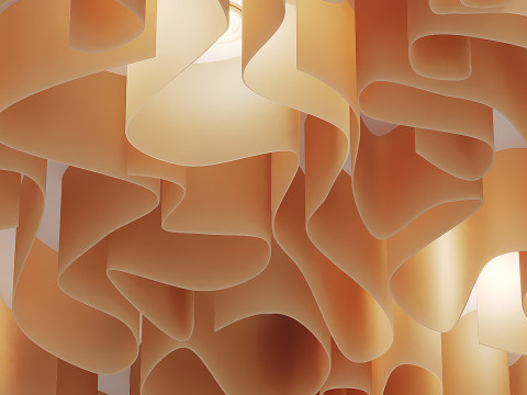 Wave ceiling Modello 3D