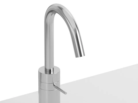 Lavabo plano de piedra blanca Modelo 3D