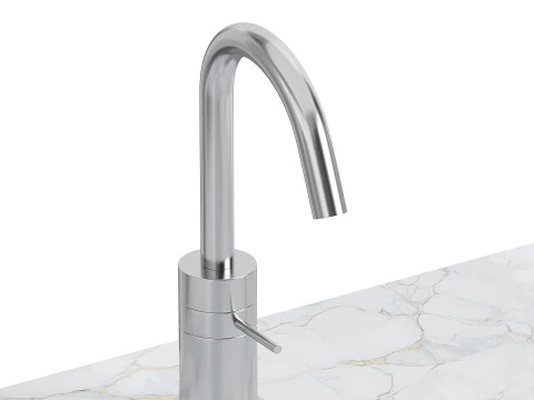 Lavabo plano de piedra blanca Modelo 3D