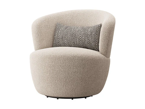 Cadeira girat&oacute;ria &acirc;mbar Boucle Modelo 3D