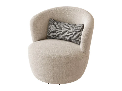 Cadeira girat&oacute;ria &acirc;mbar Boucle Modelo 3D