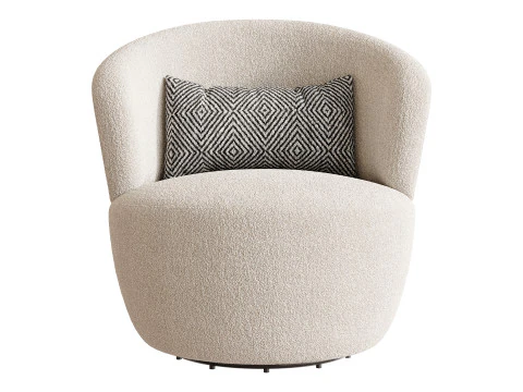 Cadeira girat&oacute;ria &acirc;mbar Boucle Modelo 3D