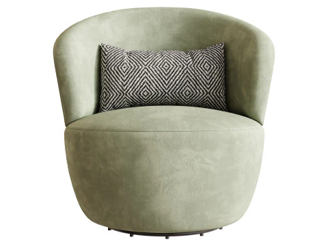 Cadeira girat&oacute;ria &acirc;mbar Boucle Modelo 3D