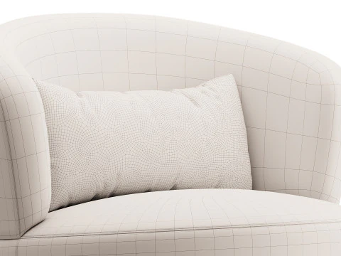 Cadeira girat&oacute;ria &acirc;mbar Boucle Modelo 3D